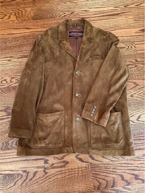 Overland Brand New Brown Suede Leather Sport Coat / Blazer Size XL
